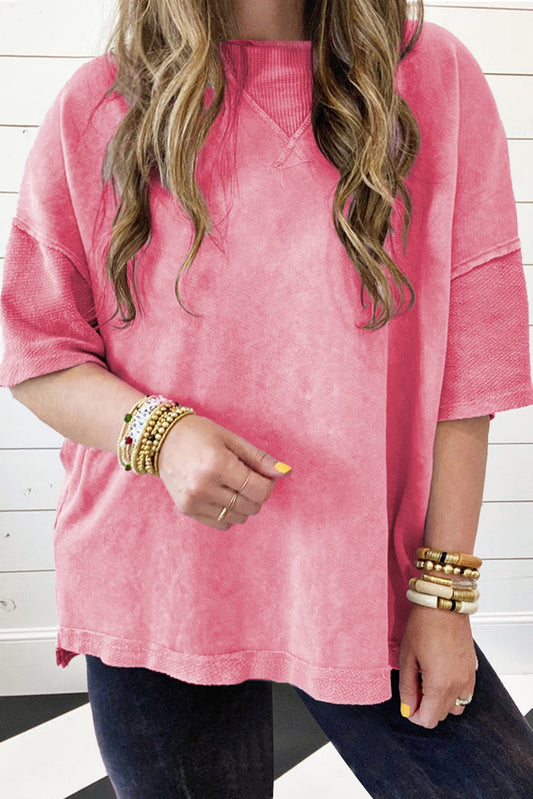 Plus Strawberry  Pink Mineral Wash Tee