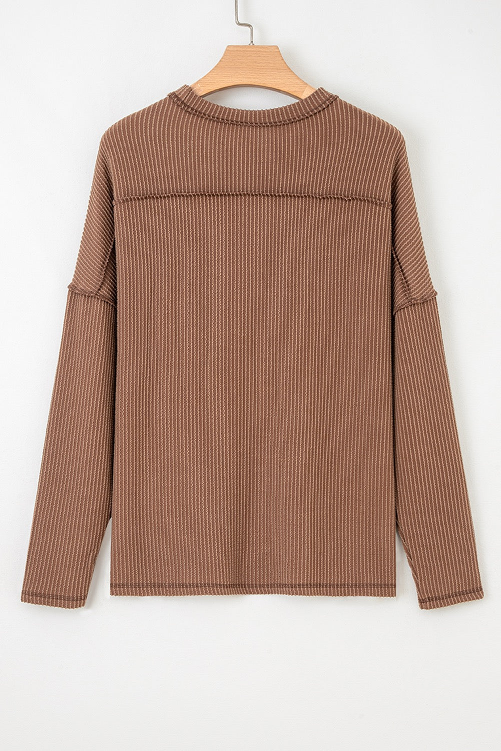Dark Khaki Ribbed Top