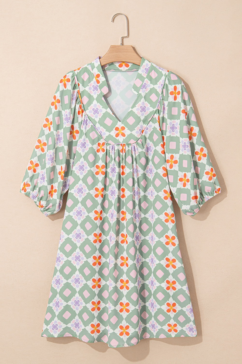 Floral Geometric Dress