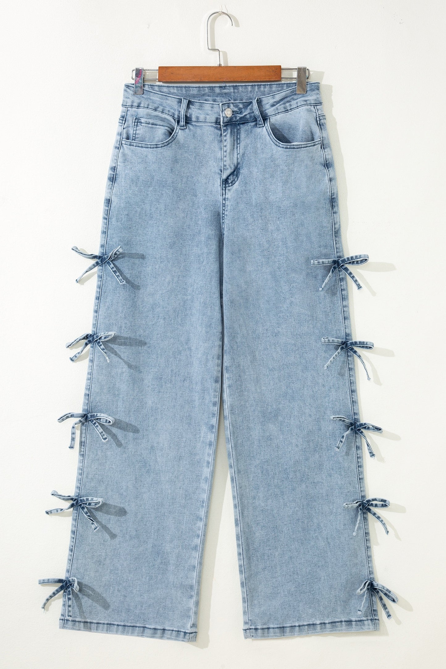 Bow Knot Straight Jeans