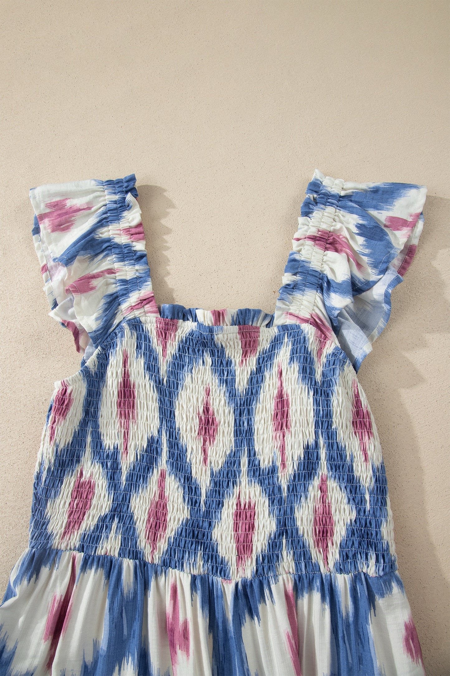 Maxi Blue Geometric Dress