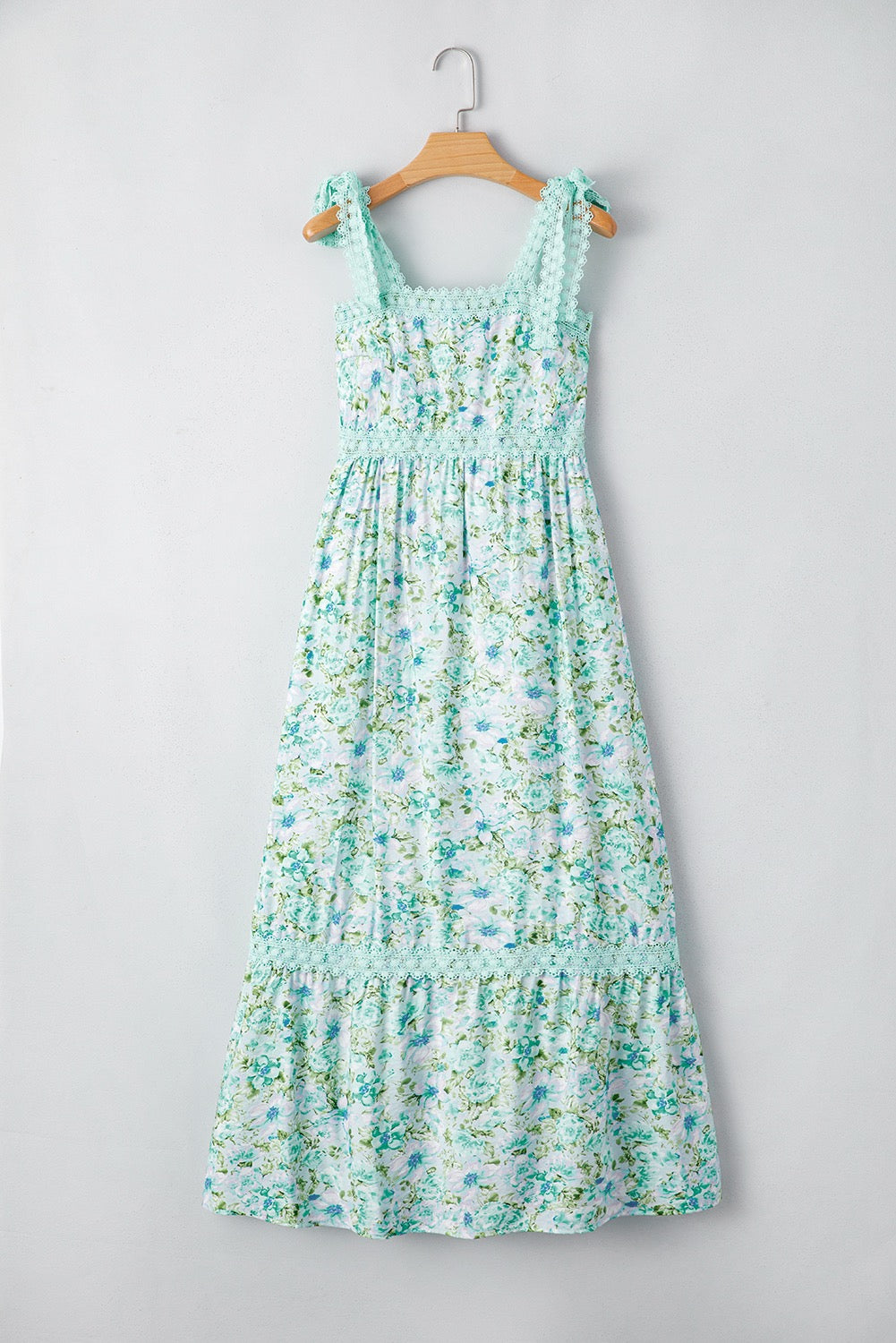 Green Floral Maxi Dress
