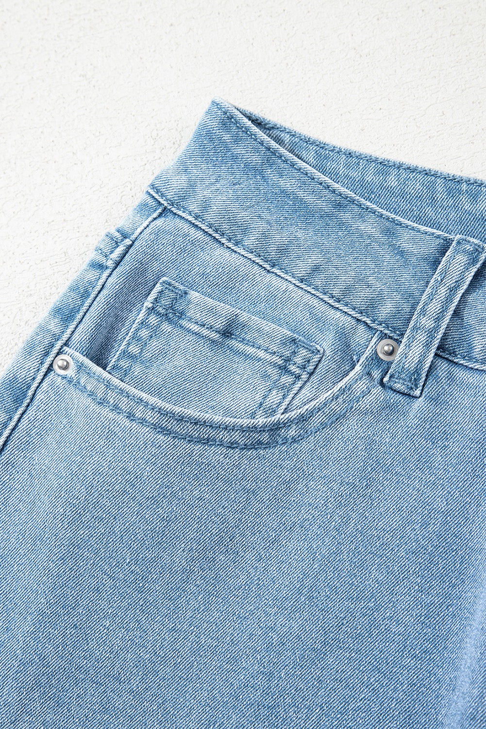 Acid Washed High Rise Cropped Wide Leg Jean