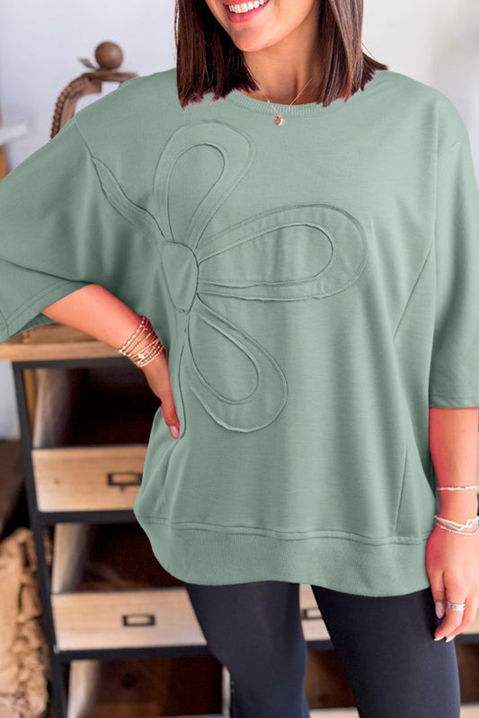 Floral Patched Tunic Top